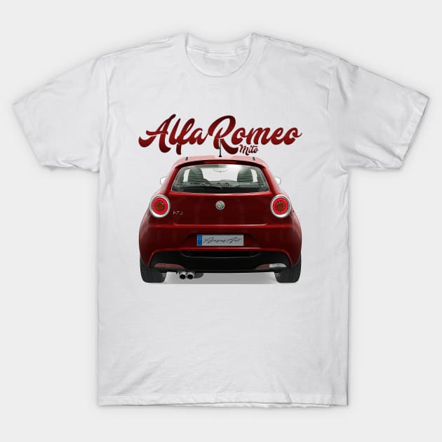 ALFA ROMEO Mito Back red T-Shirt by PjesusArt